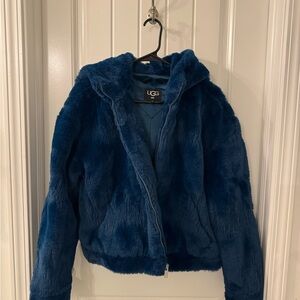 UGG Deep Blue Faux Fur Jacket